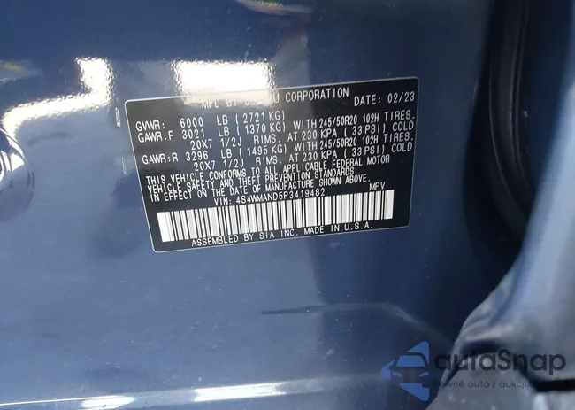 4S4WMAND5P3419482: 42301341