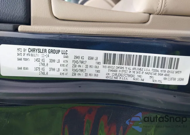 1C4RJEAG1FC700341: 42301398