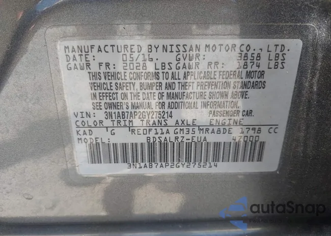 3N1AB7AP2GY275214: 42301484