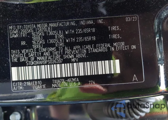 5TDKDRAH9PS026397: 42301495