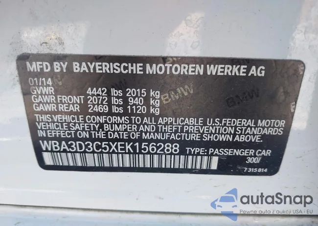 WBA3D3C5XEK156288: 42301663