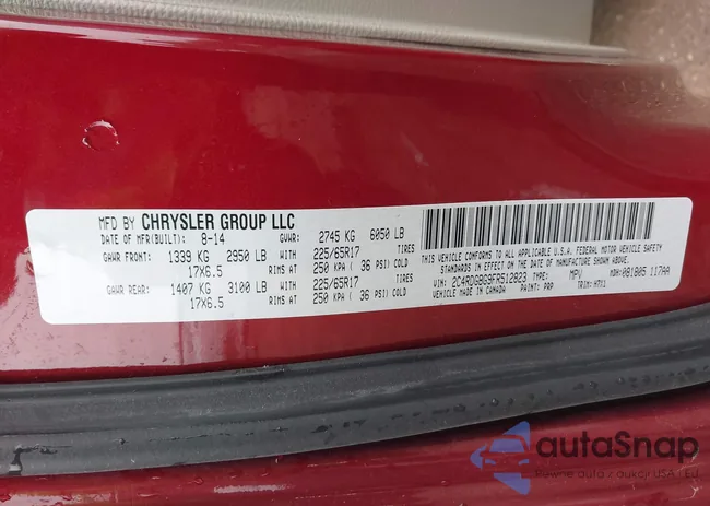 2C4RDGBG9FR512823: 42301703