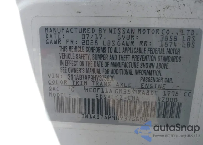 3N1AB7AP9HY375800: 42301141