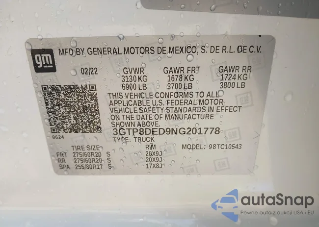 3GTP8DED9NG201778: 42302199