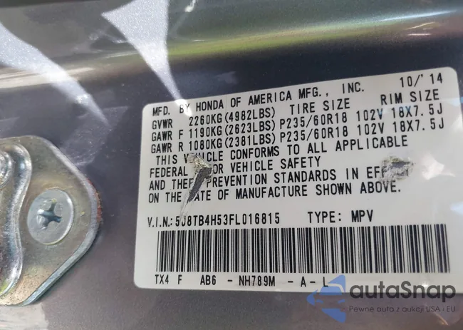 5J8TB4H53FL016815: 42302264