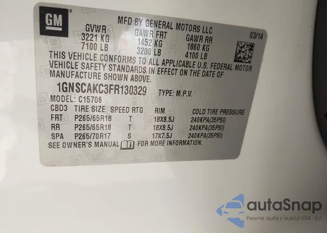 1GNSCAKC3FR130329: 42302686