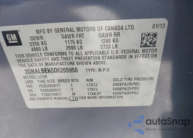 2GNALBEK6D6265950: 42302761