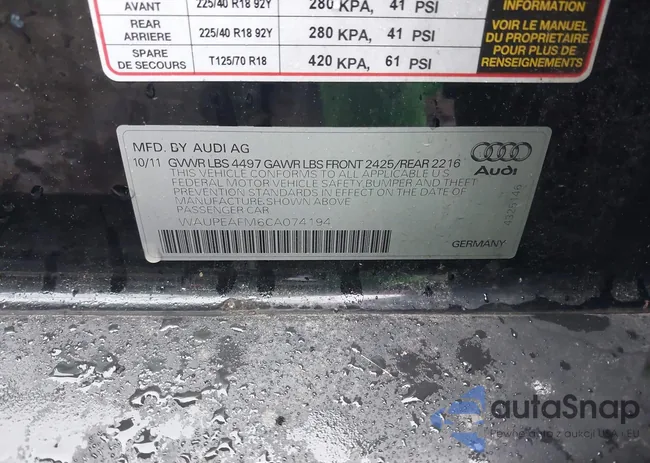 WAUPEAFM6CA074194: 42302773