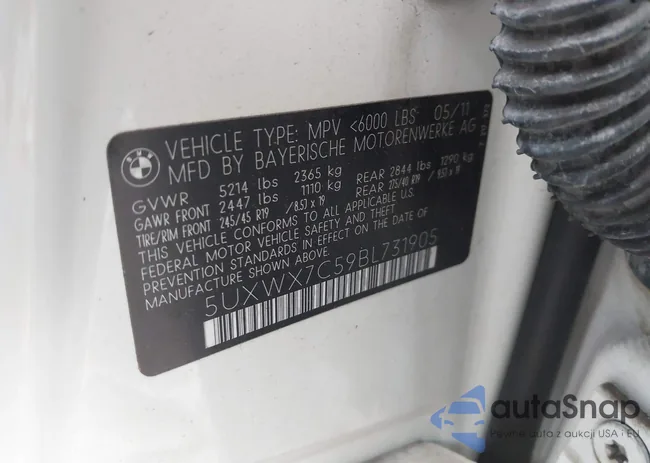 5UXWX7C59BL731905: 42302185