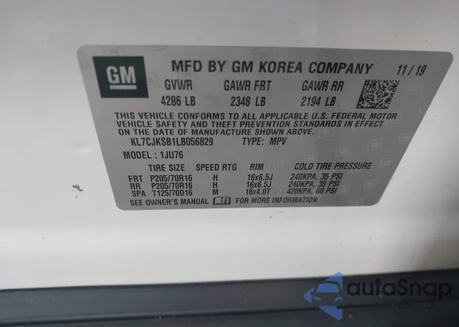 KL7CJKSB1LB056829: 42303452