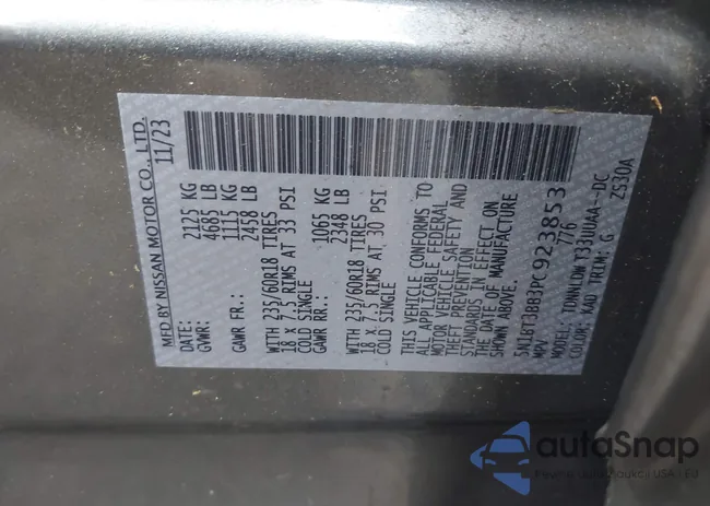 5N1BT3BB3PC923853: 42303703