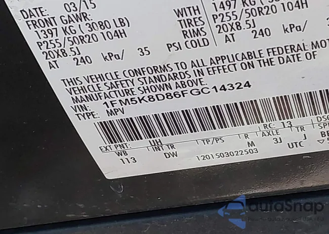 1FM5K8D86FGC14324: 42302894