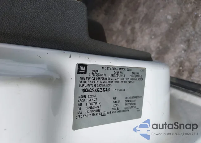 1GCHC29K37E532415: 42302899