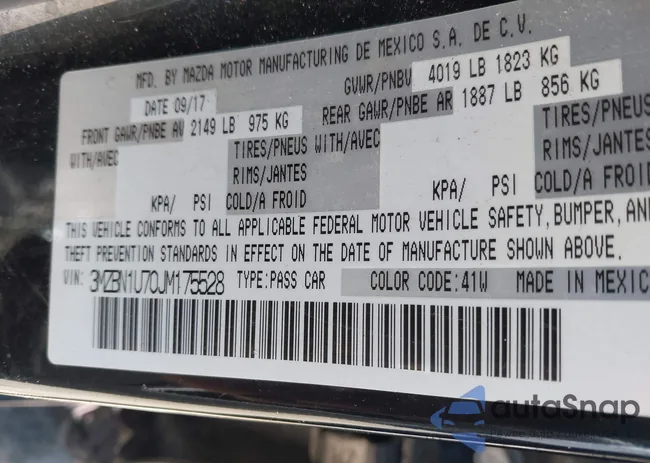 3MZBN1U70JM175528: 42304200