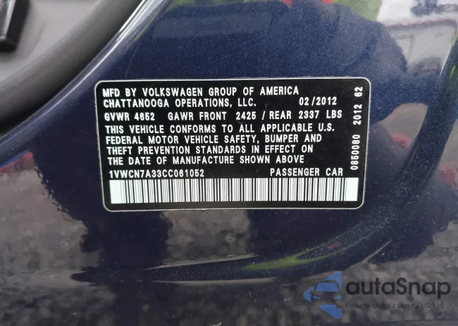 1VWCN7A33CC061052: 42304529