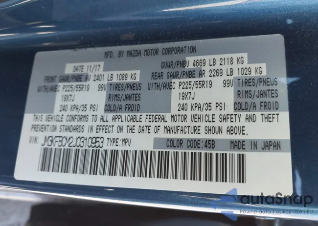 JM3KFBCM2J0310953: 42304532