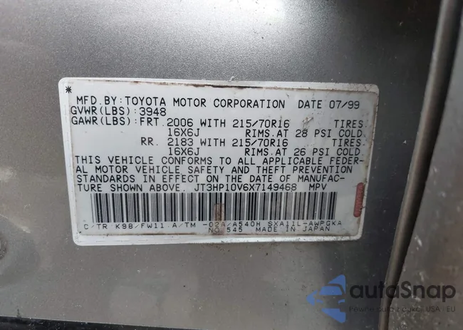 JT3HP10V6X7149468: 42304536