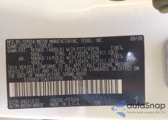 5TFHY5F15AX111709: 42304619