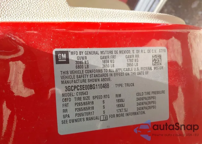 3GCPCSE00BG110488: 42304701