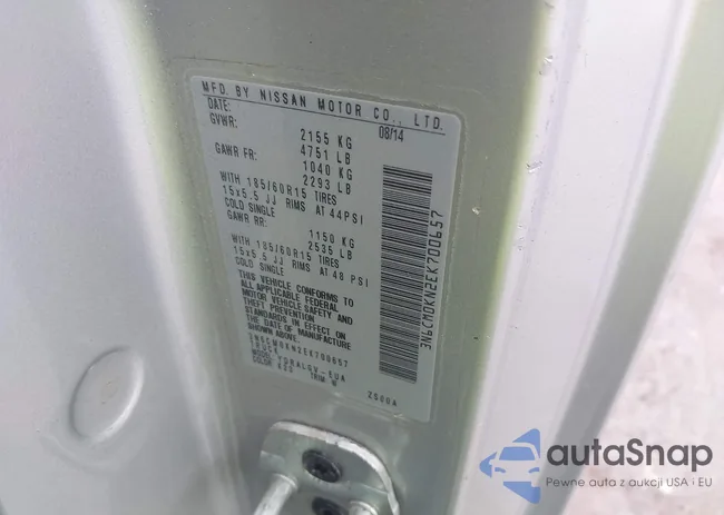 3N6CM0KN2EK700657: 42304721