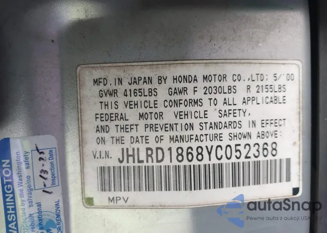 JHLRD1868YC052368: 42303896