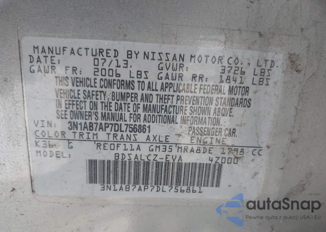 3N1AB7AP7DL756861: 42303949