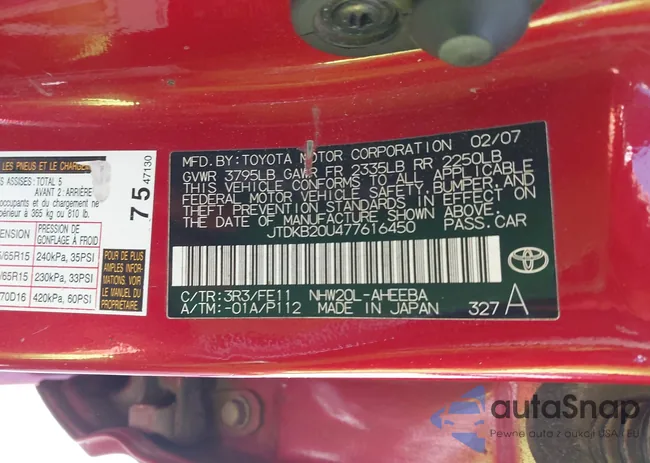 JTDKB20U477616450: 42304173