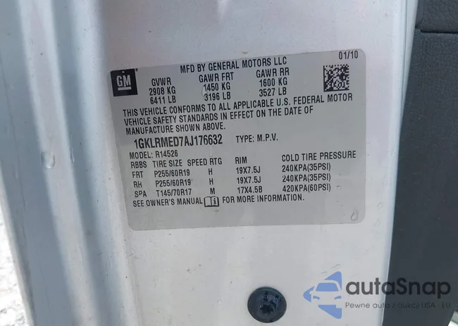 1GKLRMED7AJ176632: 42305202