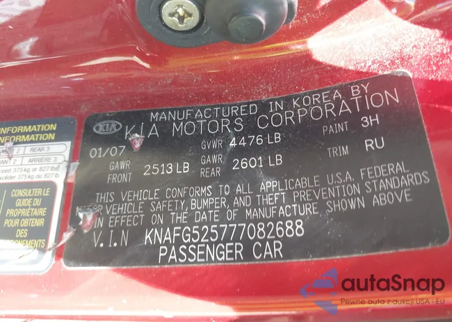 KNAFG525777082688: 42305341