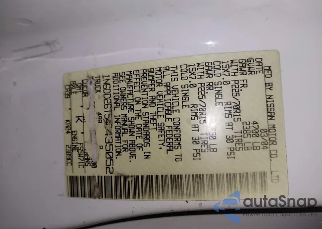 1N6DD26T54C435052: 42305411