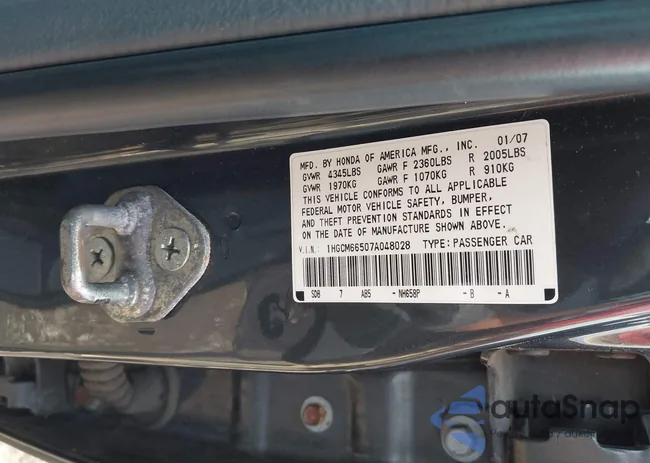 1HGCM66507A048028: 42305548