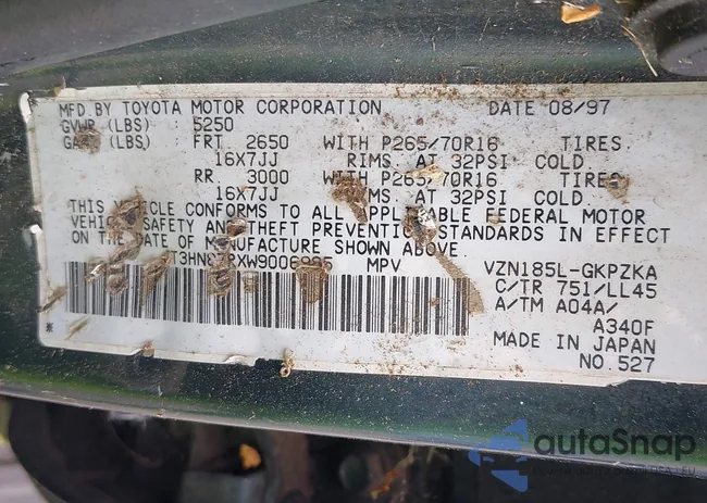 JT3HN87RXW9006985: 42305577