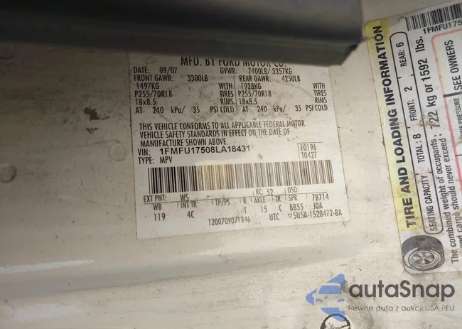 1FMFU17508LA18431: 42305706