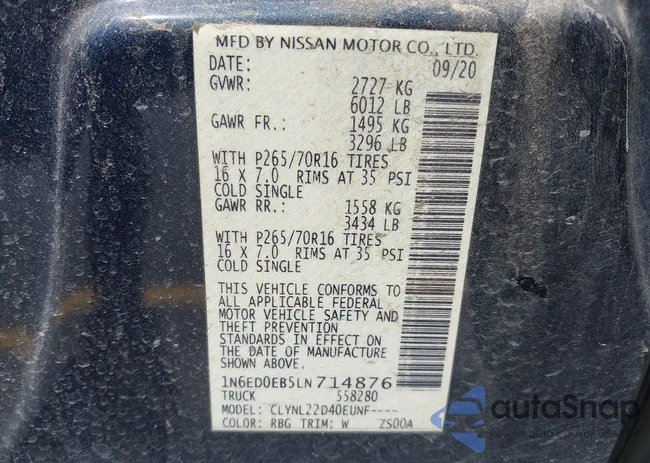 1N6ED0EB5LN714876: 42305737