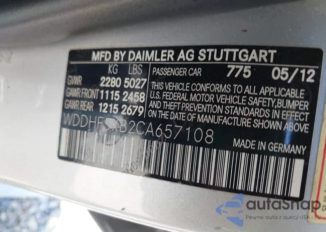 WDDHF5KB2CA657108: 42305757