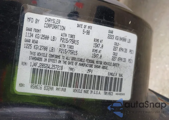 1J4FJ28S2WL257218: 42305758