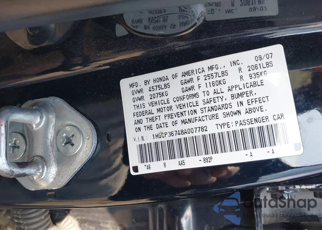 1HGCP36748A007782: 42305776