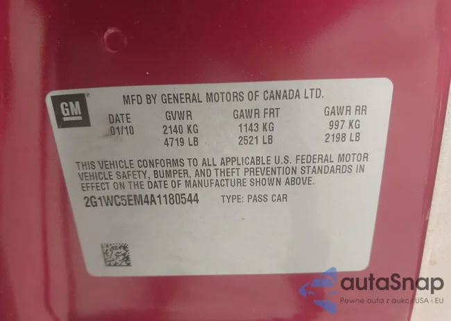 2G1WC5EM4A1180544: 42304928