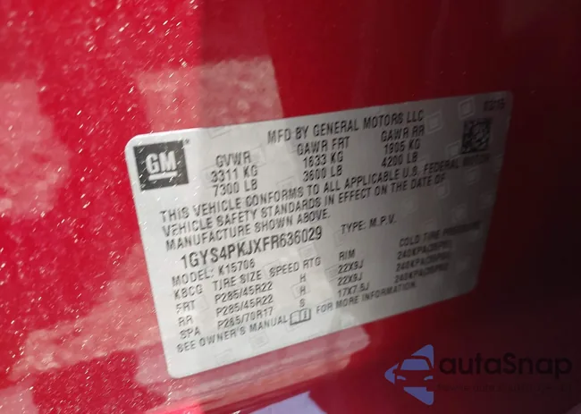 1GYS4PKJXFR636029: 42305137