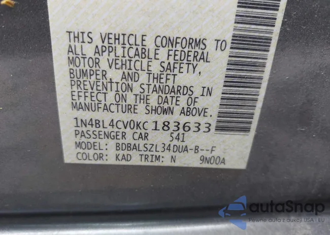 1N4BL4CV0KC183633: 42306259