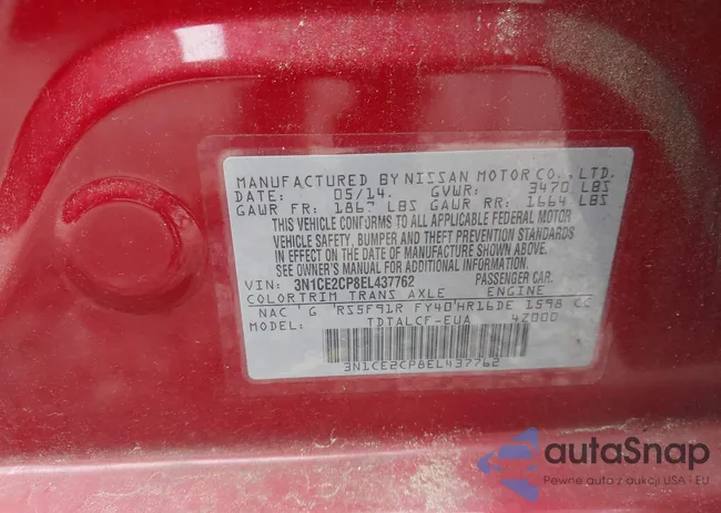 3N1CE2CP8EL437762: 42306672