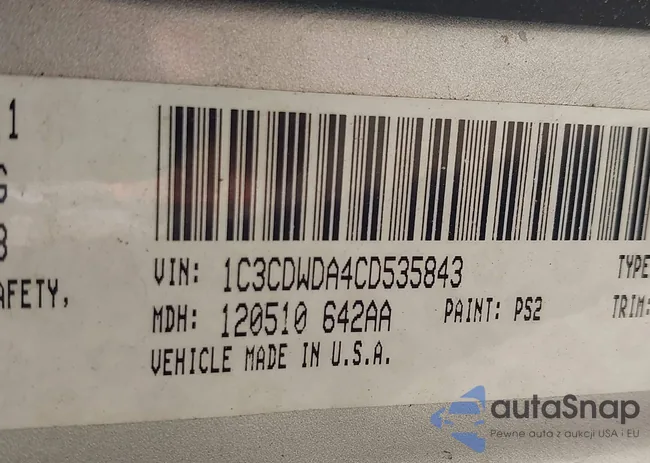 1C3CDWDA4CD535843: 42306769