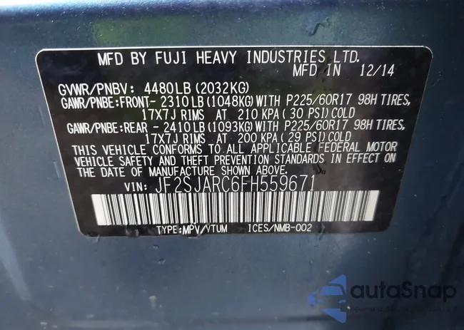 JF2SJARC6FH559671: 42306772