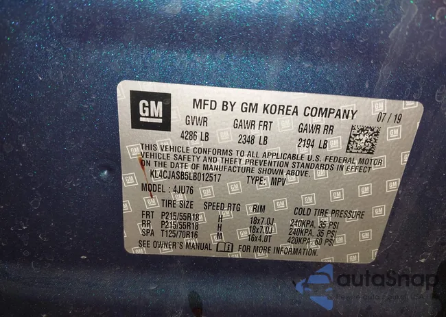 KL4CJASB5LB012517: 42305919