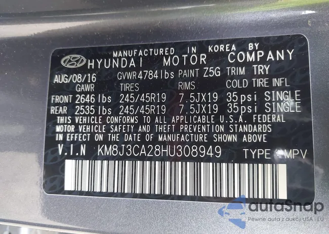 KM8J3CA28HU308949: 42306168