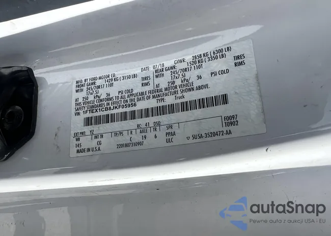 1FTEX1CB8JKF05956: 42306174