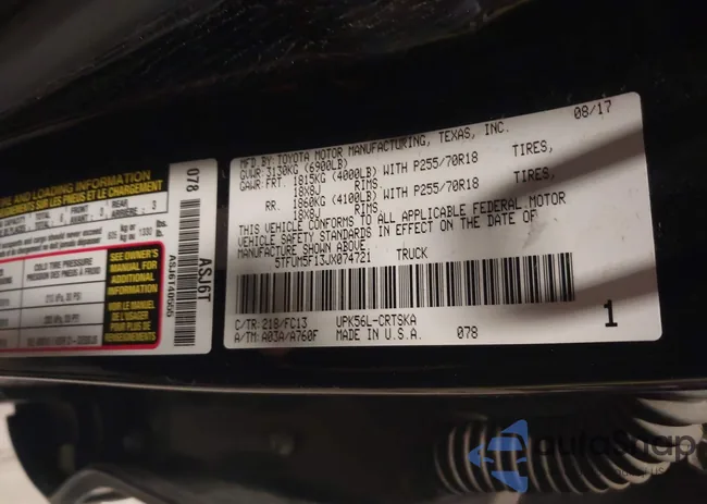 5TFUM5F13JX074721: 42307211