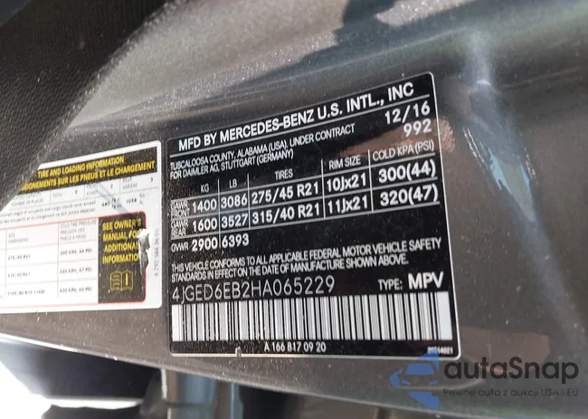 4JGED6EB2HA065229: 42307280