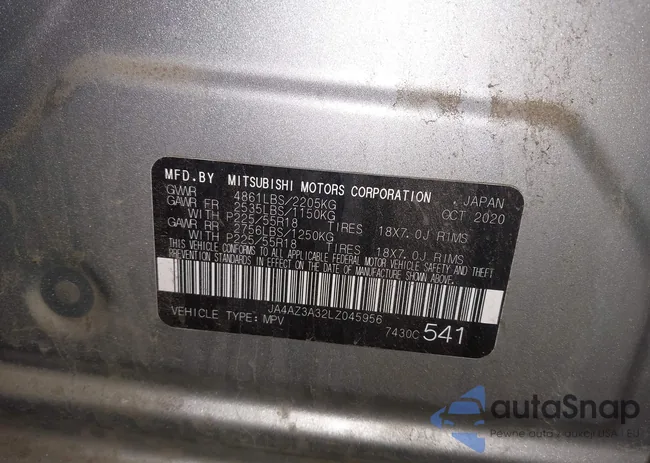 JA4AZ3A32LZ045956: 42307535