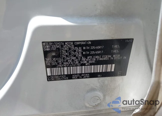 JTMZFREV1JJ161743: 42307541